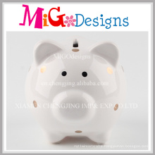 Manufactory Price Newly Design Pig with DOT Ceramic Piggy Bank